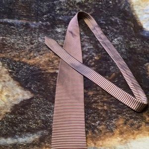 100% pure silk hand made tie dark red and silver